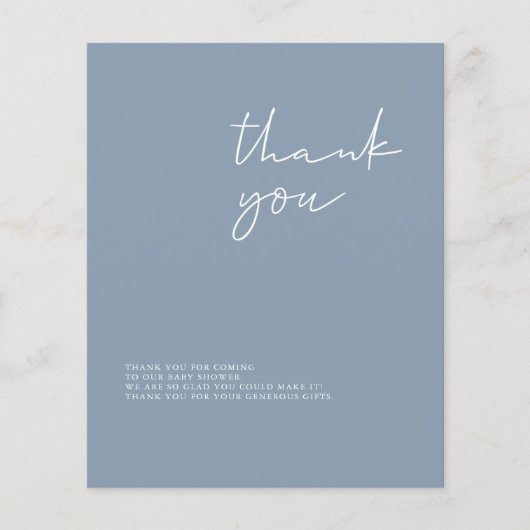 Budget Modern Boy Baby shower Dank u wel! (Voorkant)