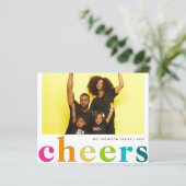 BUDGET Modern Bright Polka Cheers Nieuwjaar Foto (Staand voorkant)