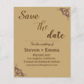 Budget modern Bruiloft Save the Date briefpapier Flyer (Voorkant)