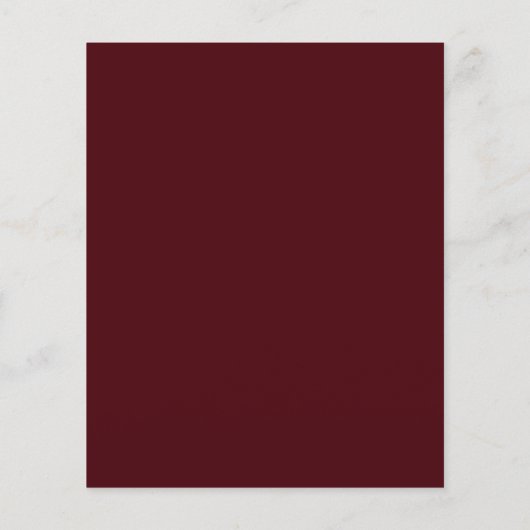 Budget Modern Burgundy Wedding Invitations (Achterkant)