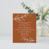 Budget Modern Burnt Oranje Terracotta Wedding (Staand voorkant)