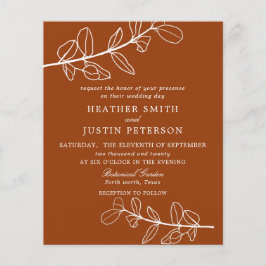 Budget Modern Burnt Oranje Terracotta Wedding