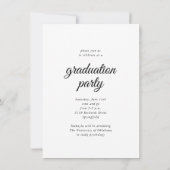 Budget Modern Calligrafie Drie Foto Afstuderen Kaart (Achterkant)