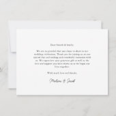 Budget Modern Calligrafiescript Weduwfoto Bedankkaart (Achterkant)