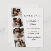 Budget Modern Casual Script Wedding Sla de datum o (Voorkant / Achterkant)