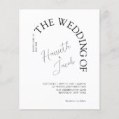 BUDGET Modern Classic de boog Foto Bruiloft (Voorkant)