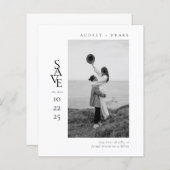 BUDGET Modern Clean Black and White Photo Wedding (Voorkant / Achterkant)