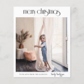 Budget Modern Deco Merry Kerstfeestdag Foto (Voorkant)