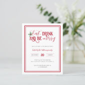 Budget Modern Eat Drink Be Merry Christmas Party (Staand voorkant)