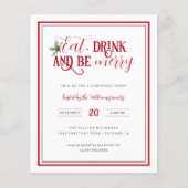 Budget Modern Eat Drink Be Merry Christmas Party (Voorkant)