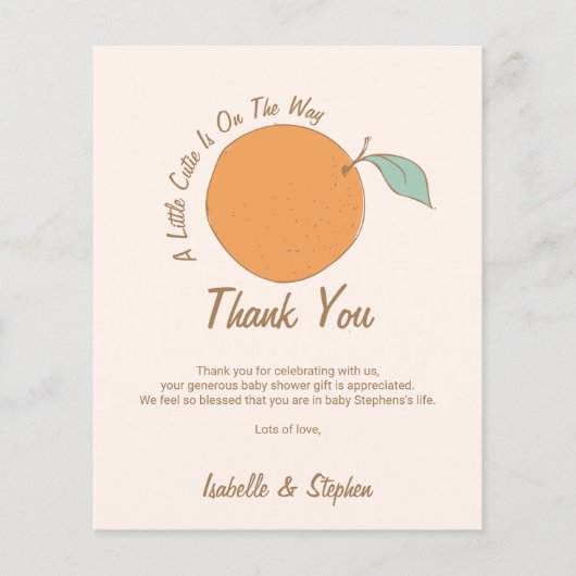 Budget Modern Een beetje schattig Sinaasappel Baby (Voorkant)