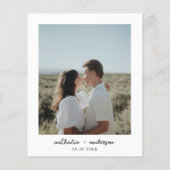 BUDGET Modern Eenvoudig Script Foto QR Code Weddin (Achterkant)