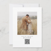 Budget Modern Eenvoudig Type Namen Foto Bruiloft Kaart (Achterkant)