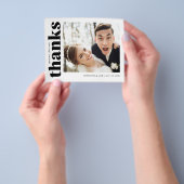 Budget Modern Eenvoudige Foto Bruiloft Dank u Flyer (Hand)