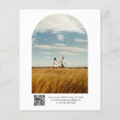 BUDGET Modern Elegant 2 Arch Foto QR Code Huwelijk (Achterkant)