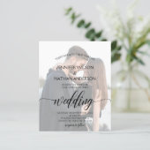 Budget Modern Elegant Calligraphy Photo Wedding (Staand voorkant)
