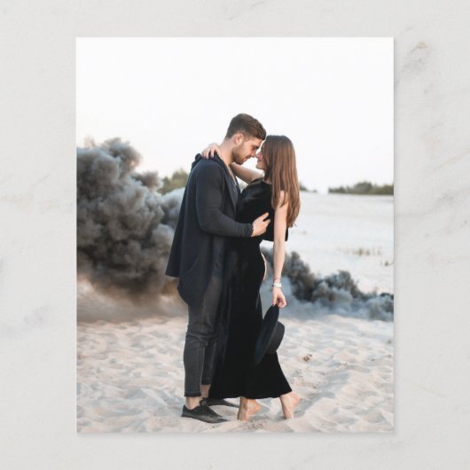 Budget Modern Elegant Calligraphy Photo Wedding (Achterkant)