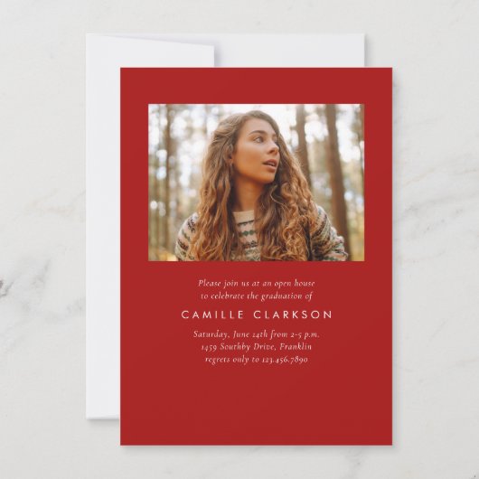 Budget Modern Elegant Drie Foto Afstuderen Kaart (Achterkant)