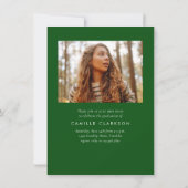 Budget Modern Elegant Drie Foto Afstuderen Kaart (Achterkant)