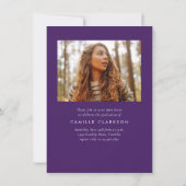 Budget Modern Elegant Drie Foto Afstuderen Kaart (Achterkant)