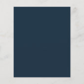 Budget Modern Elegant Navy Blue Wedding Uitnodigin (Achterkant)