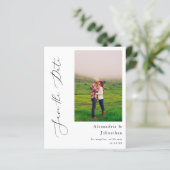 Budget Modern Elegant Photo Save the Date (Staand voorkant)