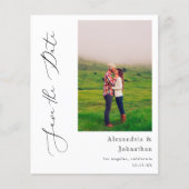 Budget Modern Elegant Photo Save the Date (Voorkant)
