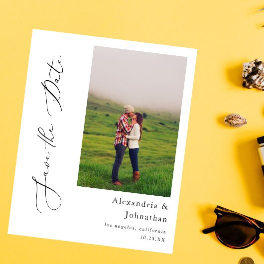 Budget Modern Elegant Photo Save the Dates Flyer