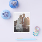 Budget Modern Elegant Photo Wedding Dank u Flyer (Enkel)
