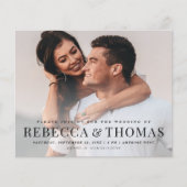 Budget Modern Elegant Photo Wedding Invitation (Voorkant)