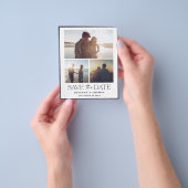 Budget Modern Elegant Photo Wedding Save the Date Flyer (Hand)