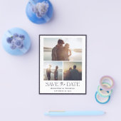 Budget Modern Elegant Photo Wedding Save the Date Flyer (Enkel)