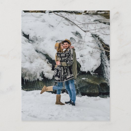 BUDGET Modern Elegant script Two Photo Wedding (Achterkant)