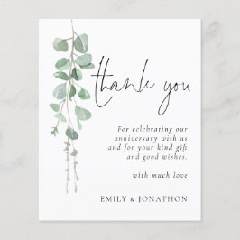 Budget modern Eucalyptus Jubileum Dank u wel