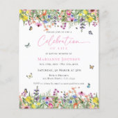 Budget Modern Floral Memorial Viering van het leve (Voorkant)