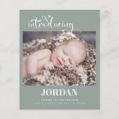 Budget Modern Foto Collage Geboorteaankondiging (Voorkant)