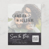 BUDGET Modern FOTO Opslag Datum QR CODE RSVP (Voorkant)