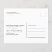 Budget Modern Foto Script Afstudeeraankondiging (Achterkant)