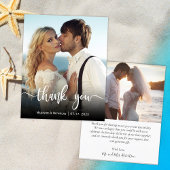 Budget Modern Foto Script Trouw Dankjewel Flyer