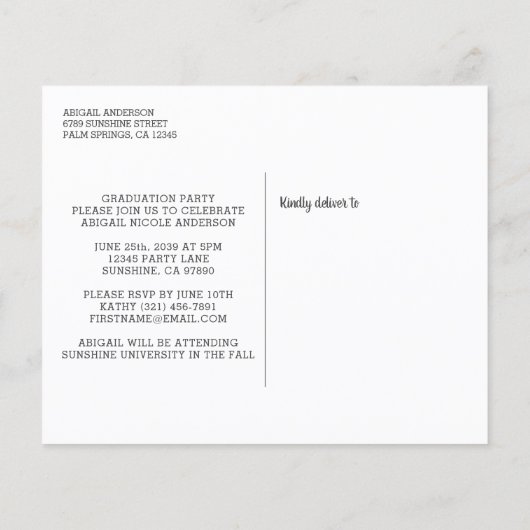 Budget Modern Fotogradatie Briefkaart (Achterkant)