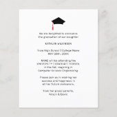 BUDGET Modern Fun Script Afstuderen BBQ Uitnodigin (Achterkant)