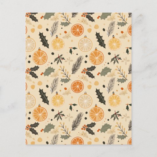 Budget Modern gedroogd citrus winter Baby shower (Achterkant)