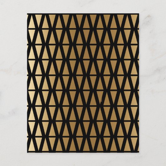 Budget Modern Gold & Black Geometric Wedding (Achterkant)