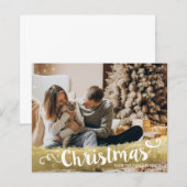 Budget Modern Goud Prettig Kerstfeest (Voorkant / Achterkant)