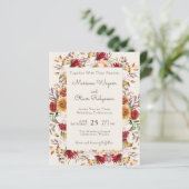 Budget Modern Herfst Floral Ivory Bruiloft (Staand voorkant)