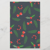 Budget Modern Holly Berries Photo Holiday Card (Achterkant)