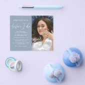 Budget Modern Iets Blauw Vrijgezellenfeest Flyer (Enkel)