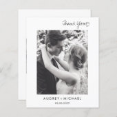 BUDGET Modern legant Weddenschap Foto Dank je wel (Voorkant / Achterkant)