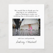 BUDGET Modern legant Weddenschap Foto Dank je wel (Achterkant)