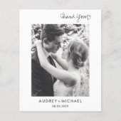 BUDGET Modern legant Weddenschap Foto Dank je wel (Voorkant)